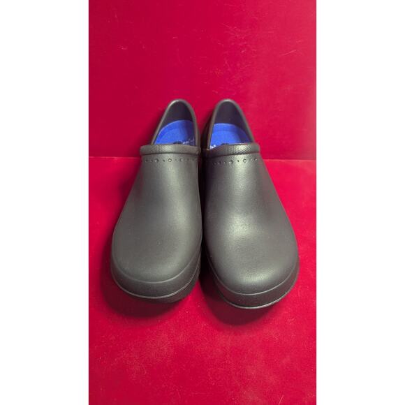Sz 8 Shoes For Crews Black Clogs Workready Worksafe Slip and Oil Resistant 66709 - Picture 2 of 9